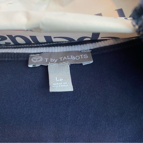 T by Talbots Full Zip Track Jacket Navy Size Large Petite - Picture 6 of 6